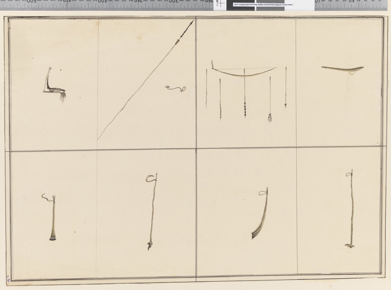 Side 36 Innfødte våpen. Usignert, uten tittel og udatert av William (attr. to) Hodges