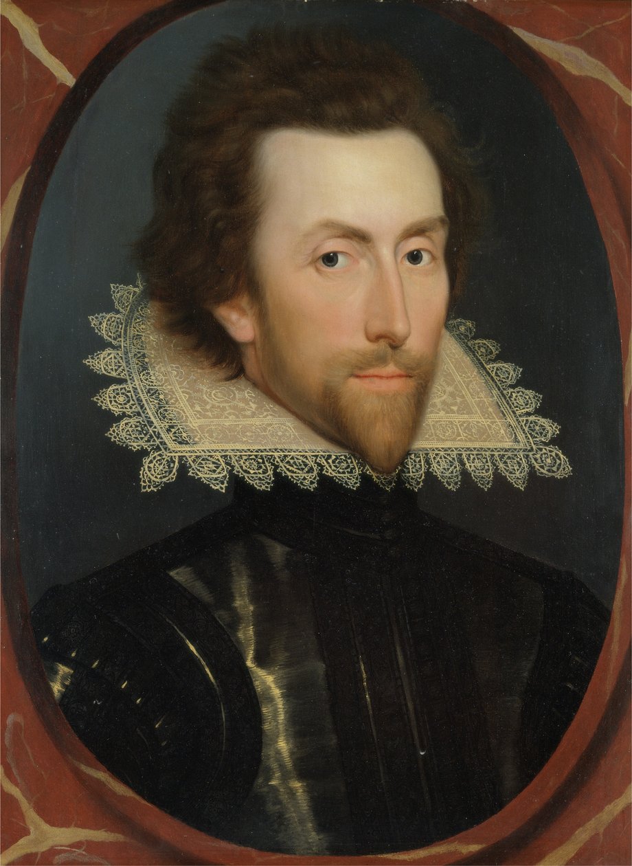 Portrett av Grey Brydges, femte baron Chandos av Sudeley (ca. 1581-1621) ca. 1615 (olje på panel) av William (attr. to) Larkin