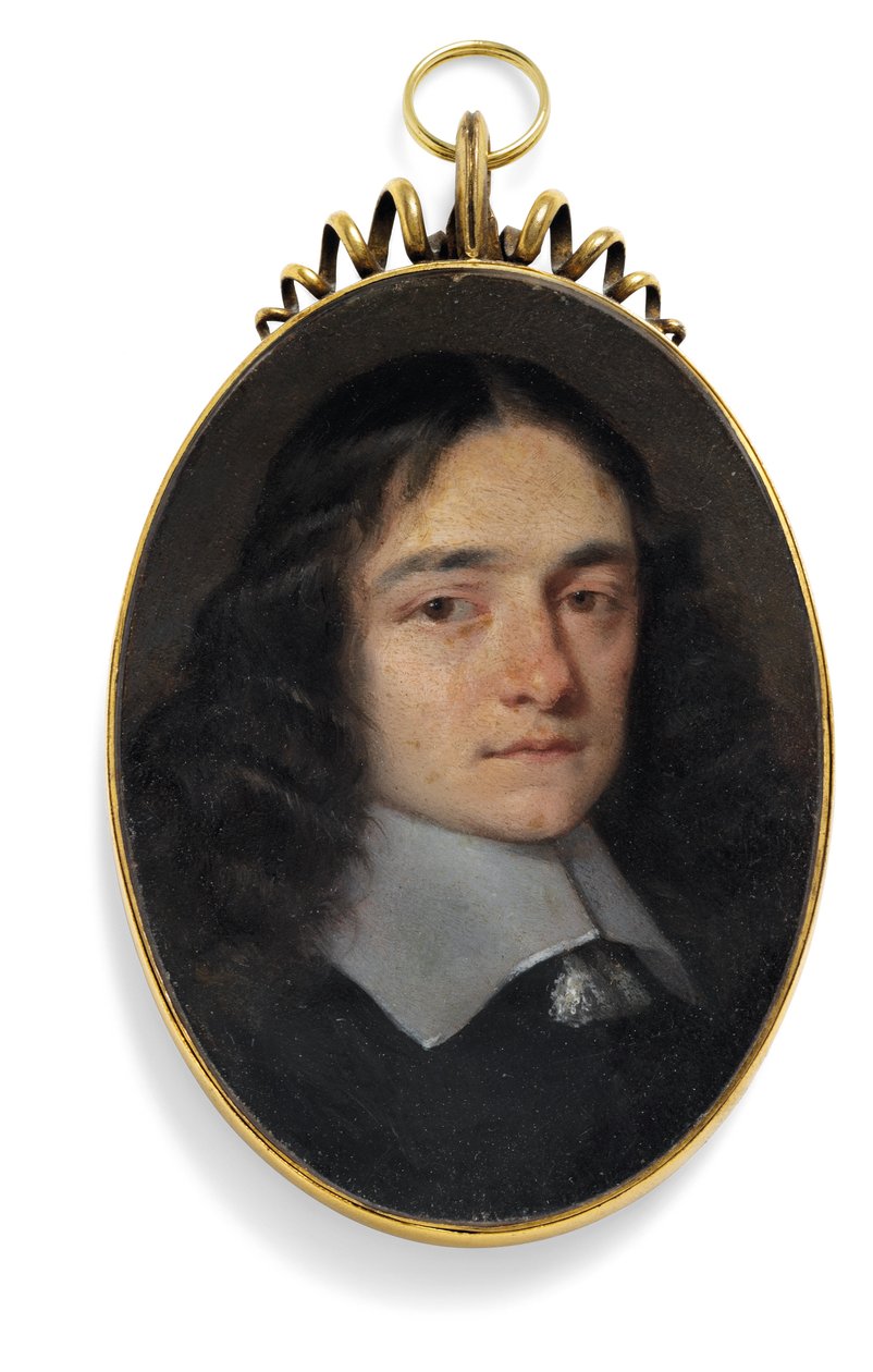 En gentleman som tidligere het John Milton (olje på kobber) av William (circle of) Dobson