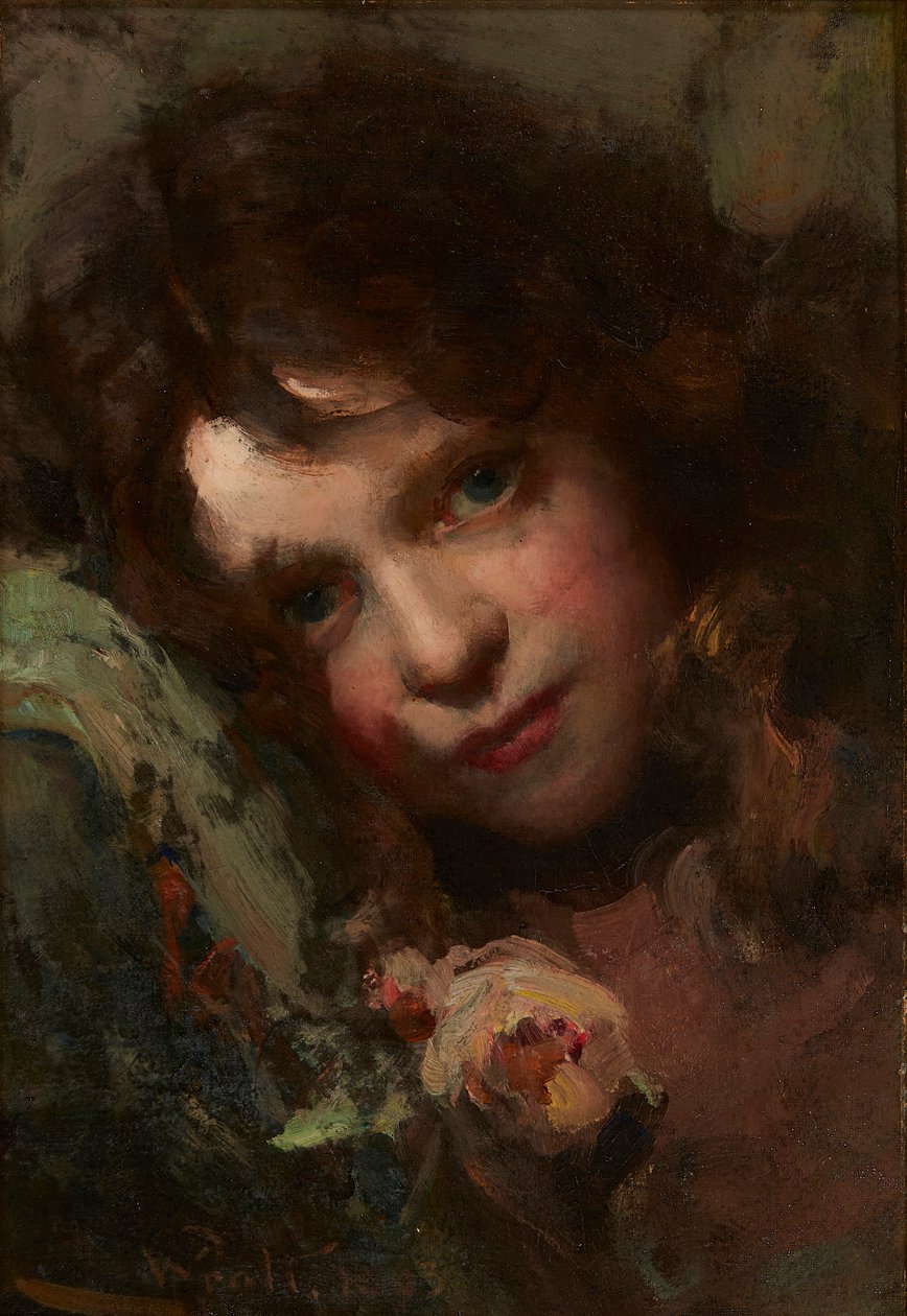 Study of a Head (olje på lerret) av William A. Pratt