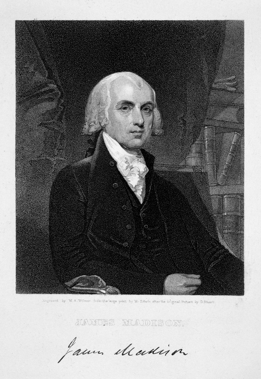 James Madison, 4. president i USA, 1800-tallet av William A Wilmer