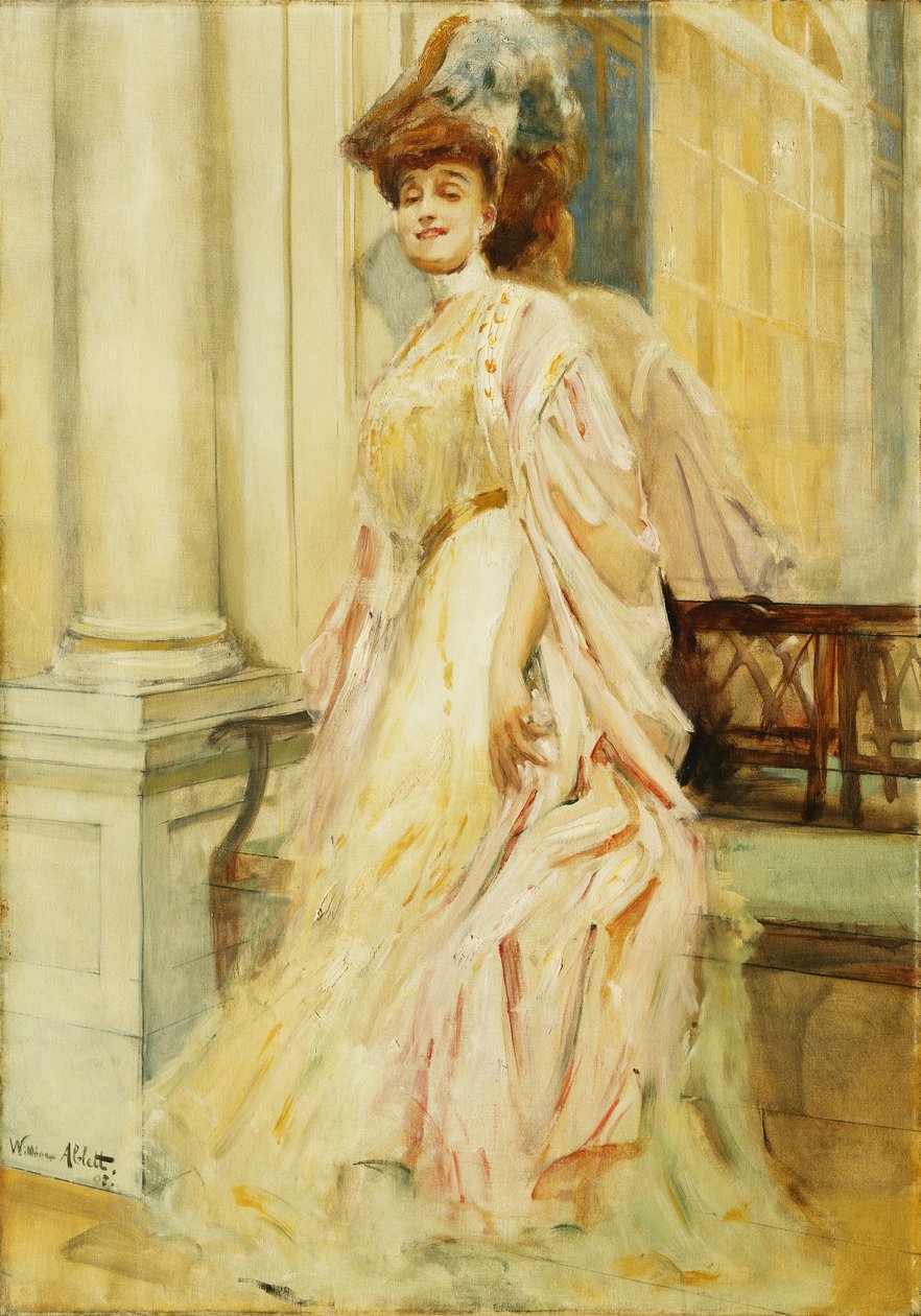 En elegant dame av William Ablett
