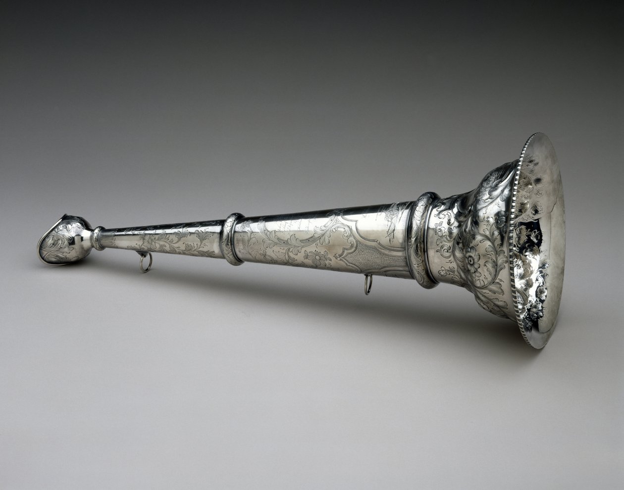 Brannmanns trompet, ca. 1857 (sølv) av William Adams