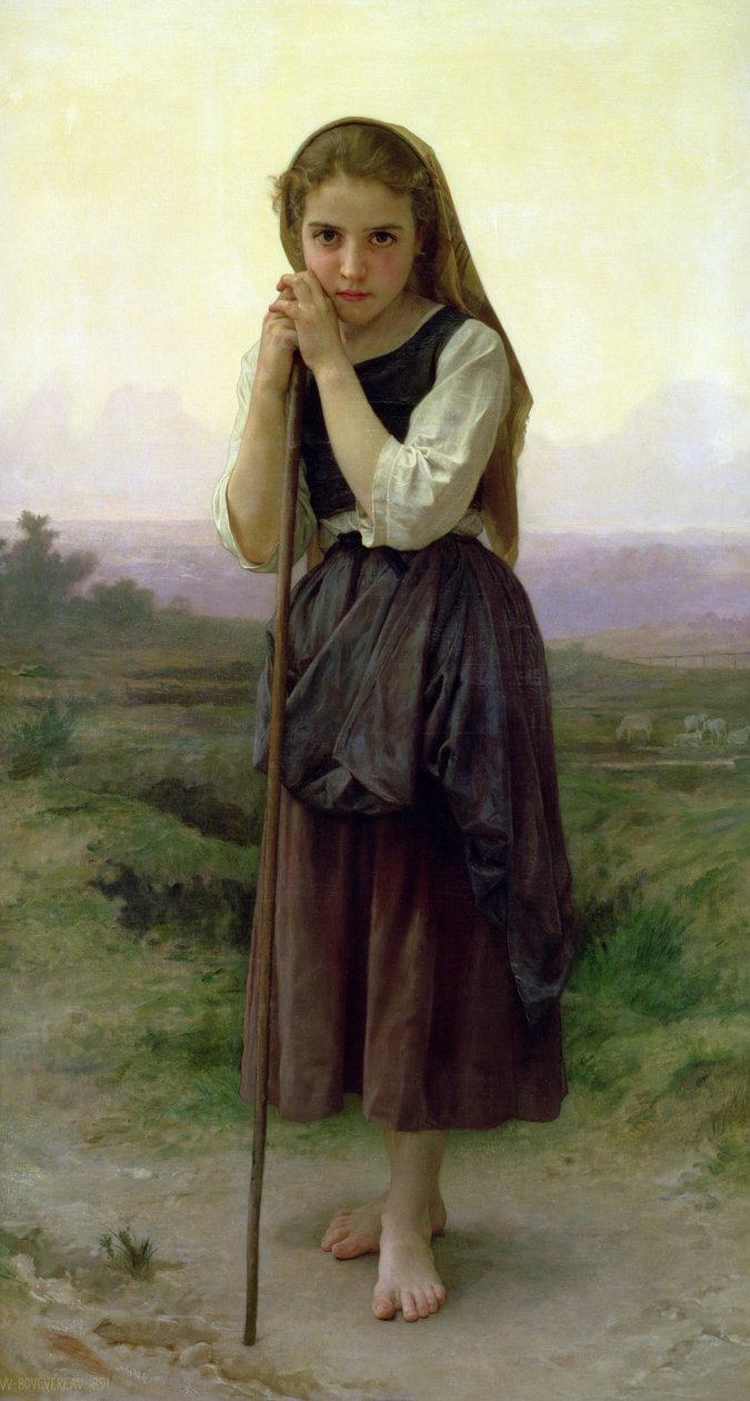 En liten gjeterinne, 1891 av William Adolphe Bouguereau