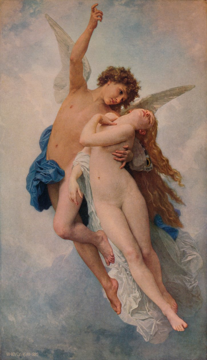 Amor og psyke, 1889, 1938 av William Adolphe Bouguereau