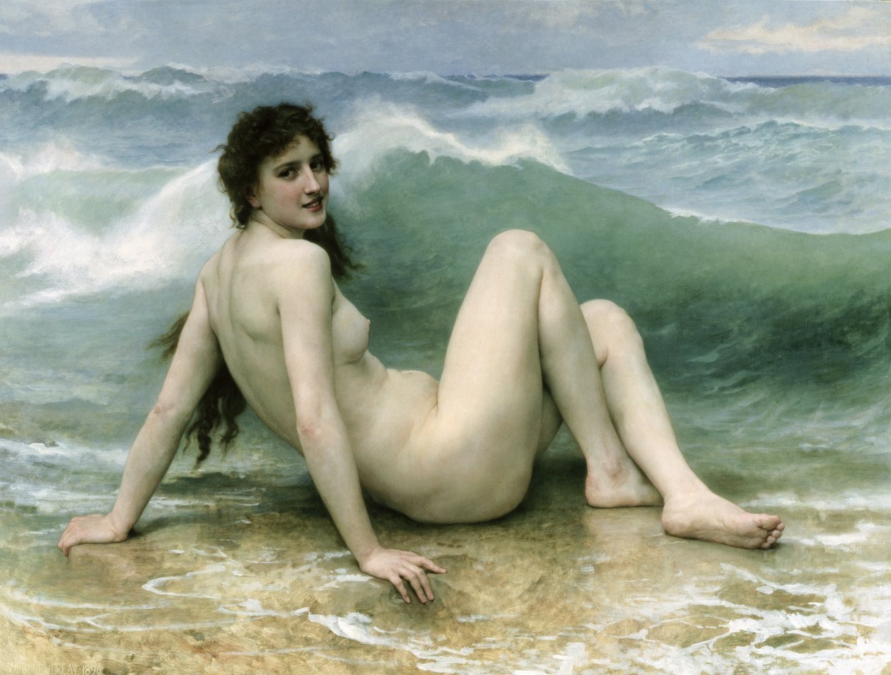 Bølgen, 1896 av William Adolphe Bouguereau