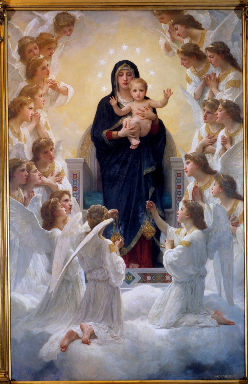 Jomfruen med engler, av William Adolphe Bouguereau (1825-1905) 1900 av William Adolphe Bouguereau