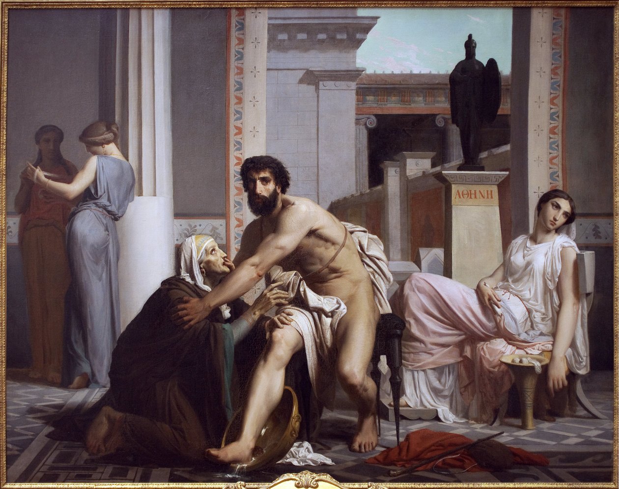 Ulysses gjenkjent av sykepleieren sin, Euryclee av William Adolphe Bouguereau