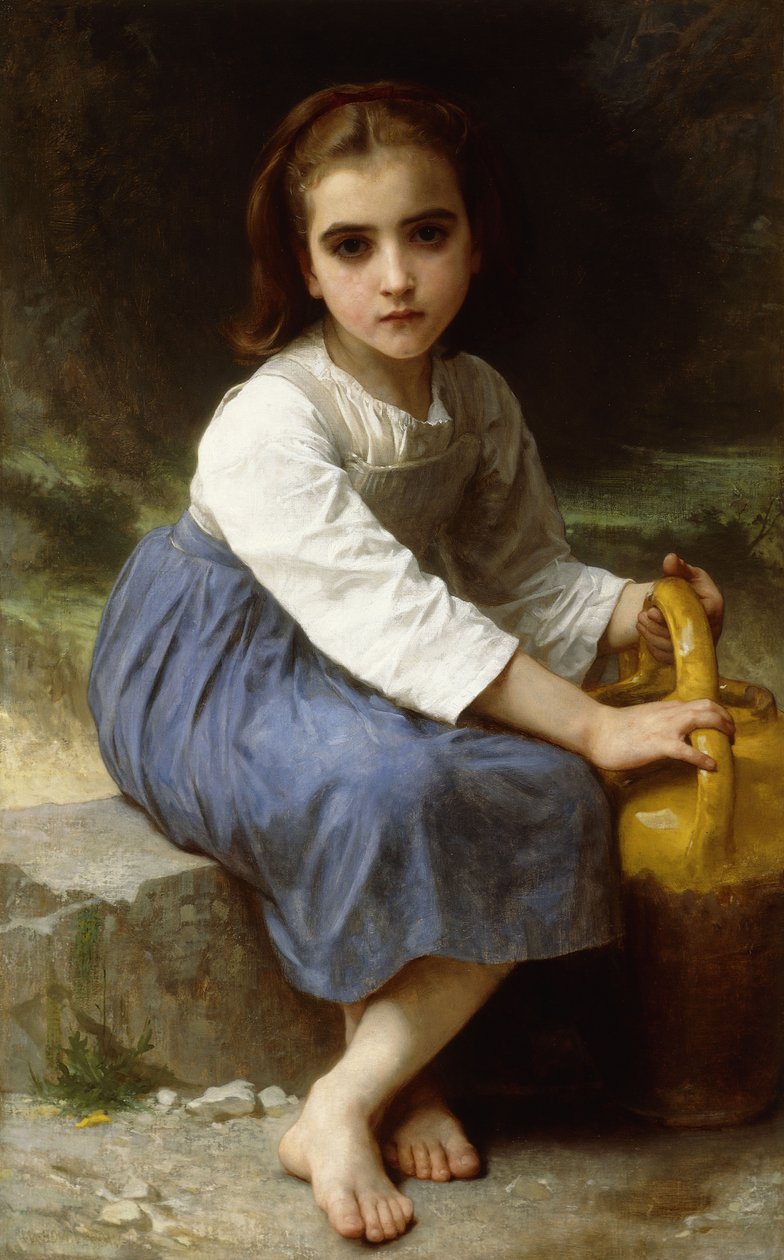 Ung jente med en mugge; Ung jente med en mugge, 1885 av William Adolphe Bouguereau