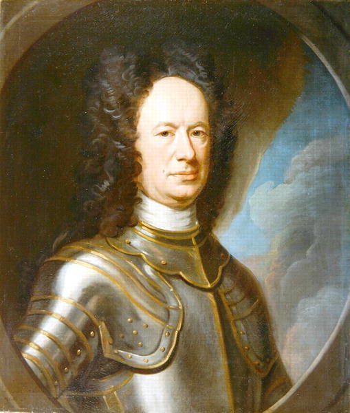 Portrett av oberst Alexander Campbell av Finab (f.1669) 1715 (olje på lerret) av William Aikman