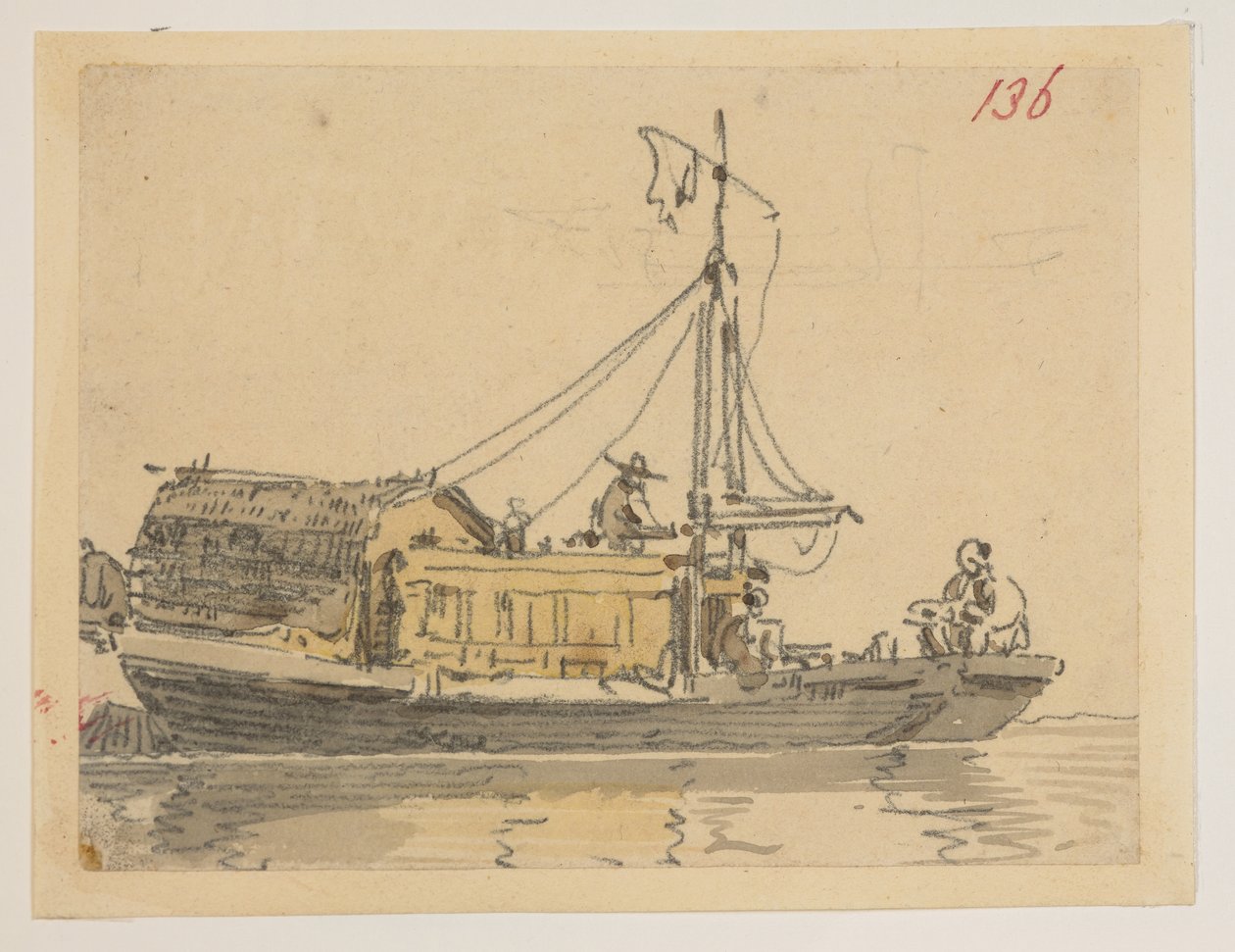 136. En søppel, fra et album med 372 tegninger av landskap, kystlinjer, kostymer og hverdagsliv laget under Lord Macartneys ambassade til keiseren av Kina, mellom 1792 og 1794 (blyant og akvarell på papir) av William Alexander