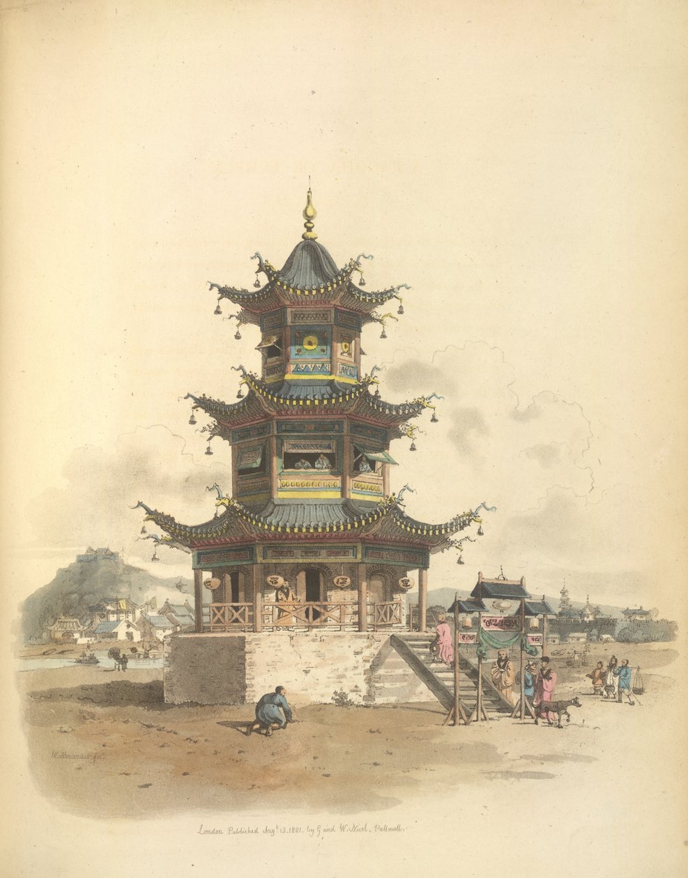 En pagode eller et tempel av William Alexander