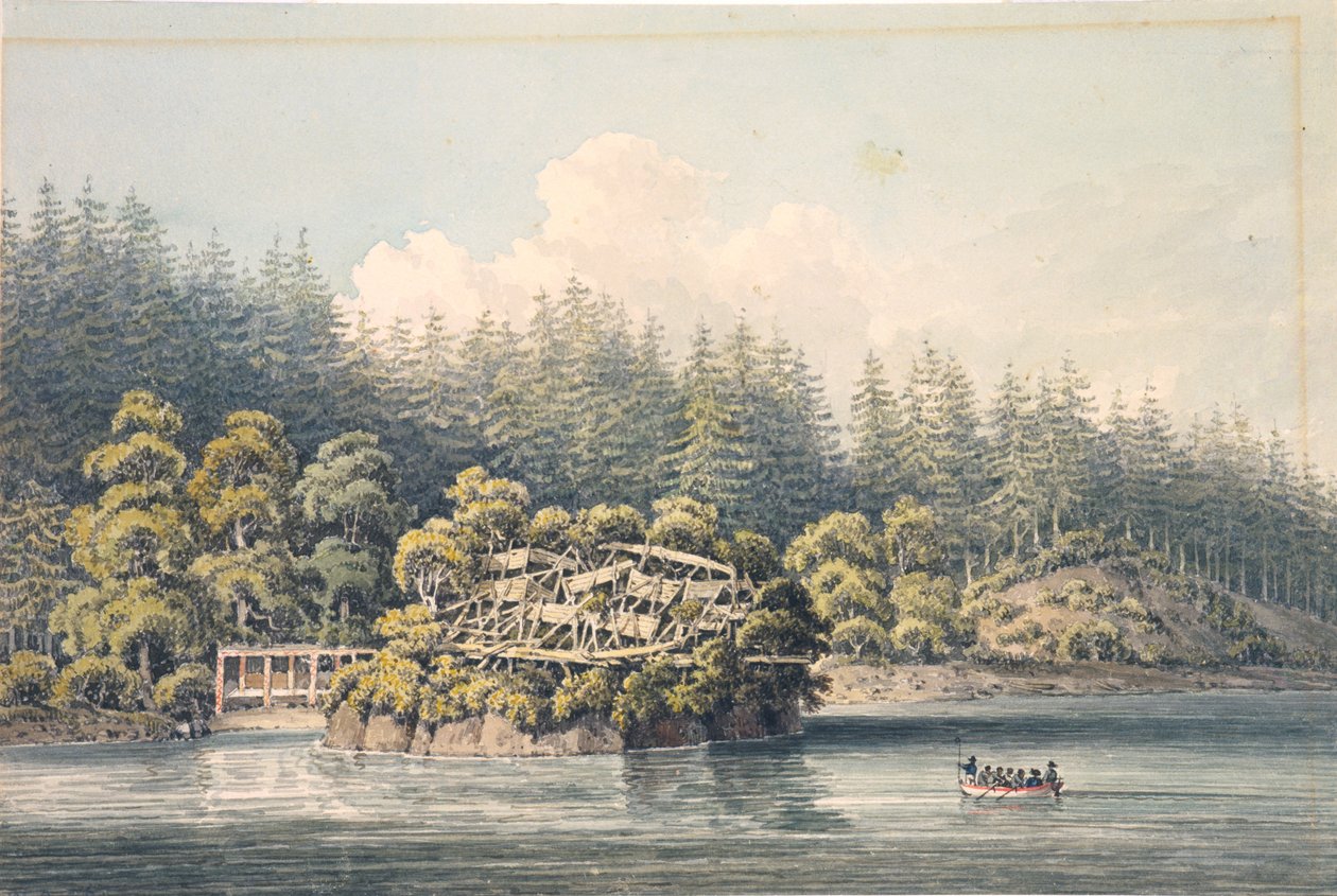 Øde indisk landsby, Georgia av William Alexander