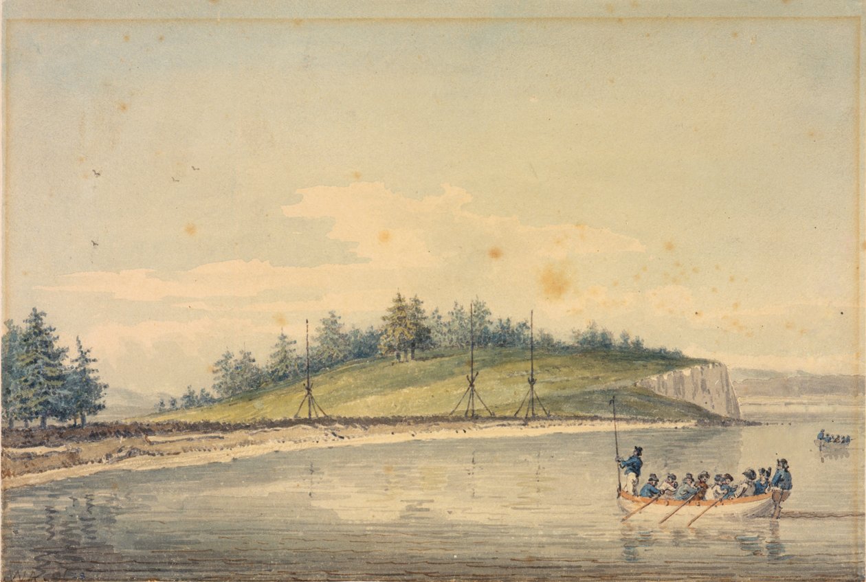 Bemerkelsesverdige støttede stolper, i Port Townsend, Gulf of Georgia av William Alexander