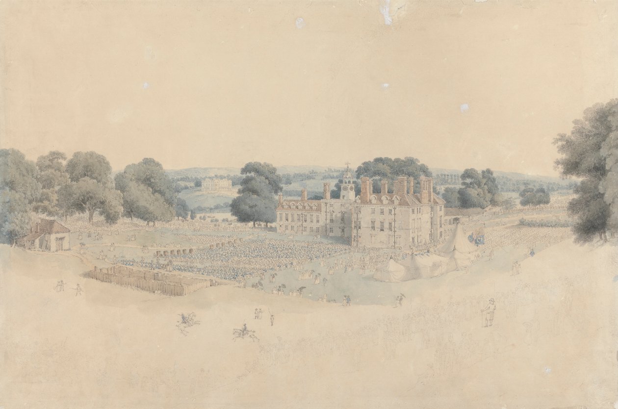 Middagen i Mote Park, Maidstone, etter Royal Review of the Kentish Volunteers av William Alexander