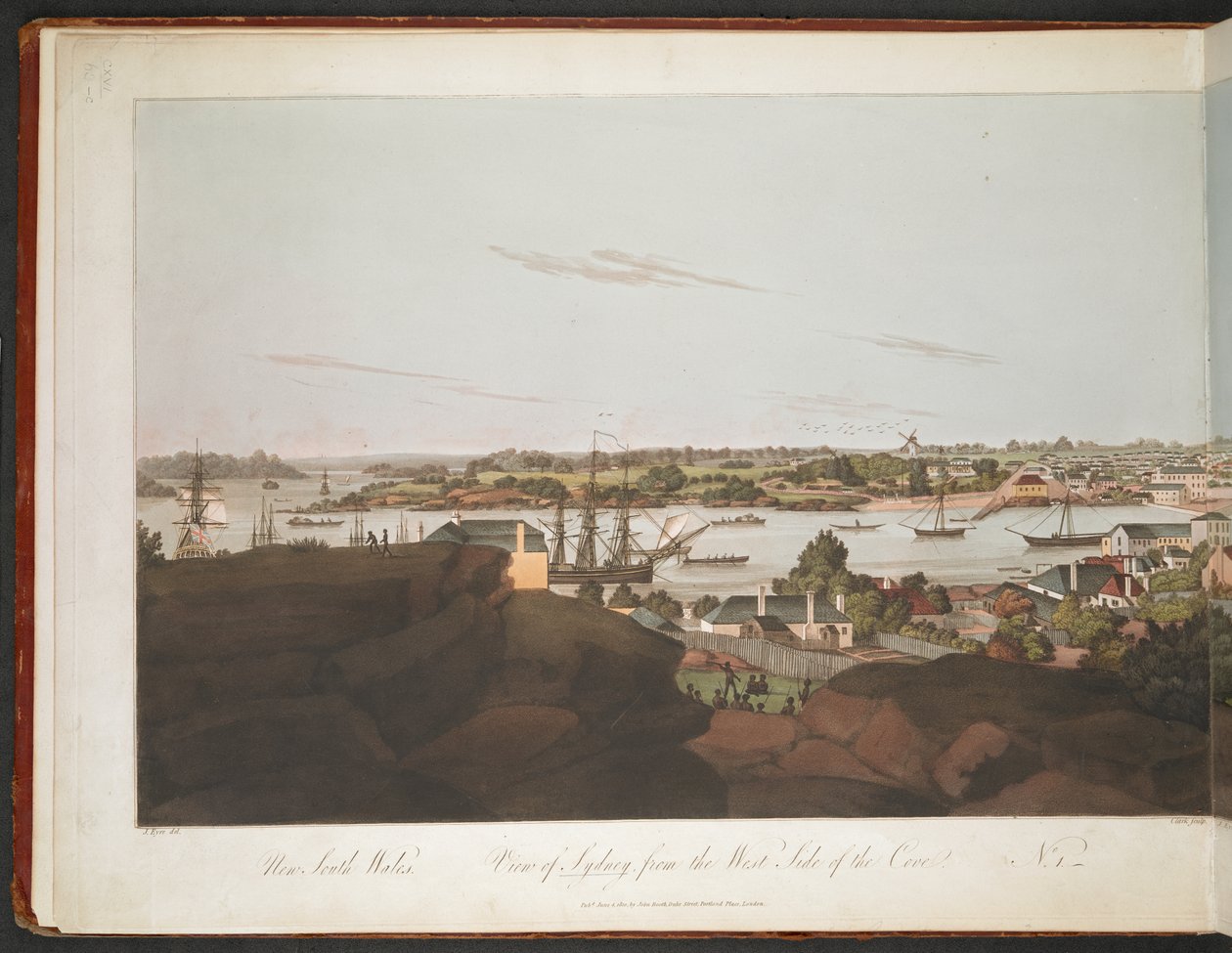 Utsikt fra Sydney på vestsiden av bukten. av William Alexander