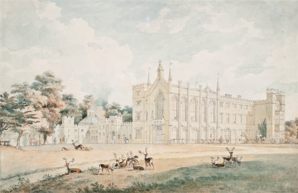 Utsikt fra sørvest, Cassiobury, Hertfordshire av William Alexander
