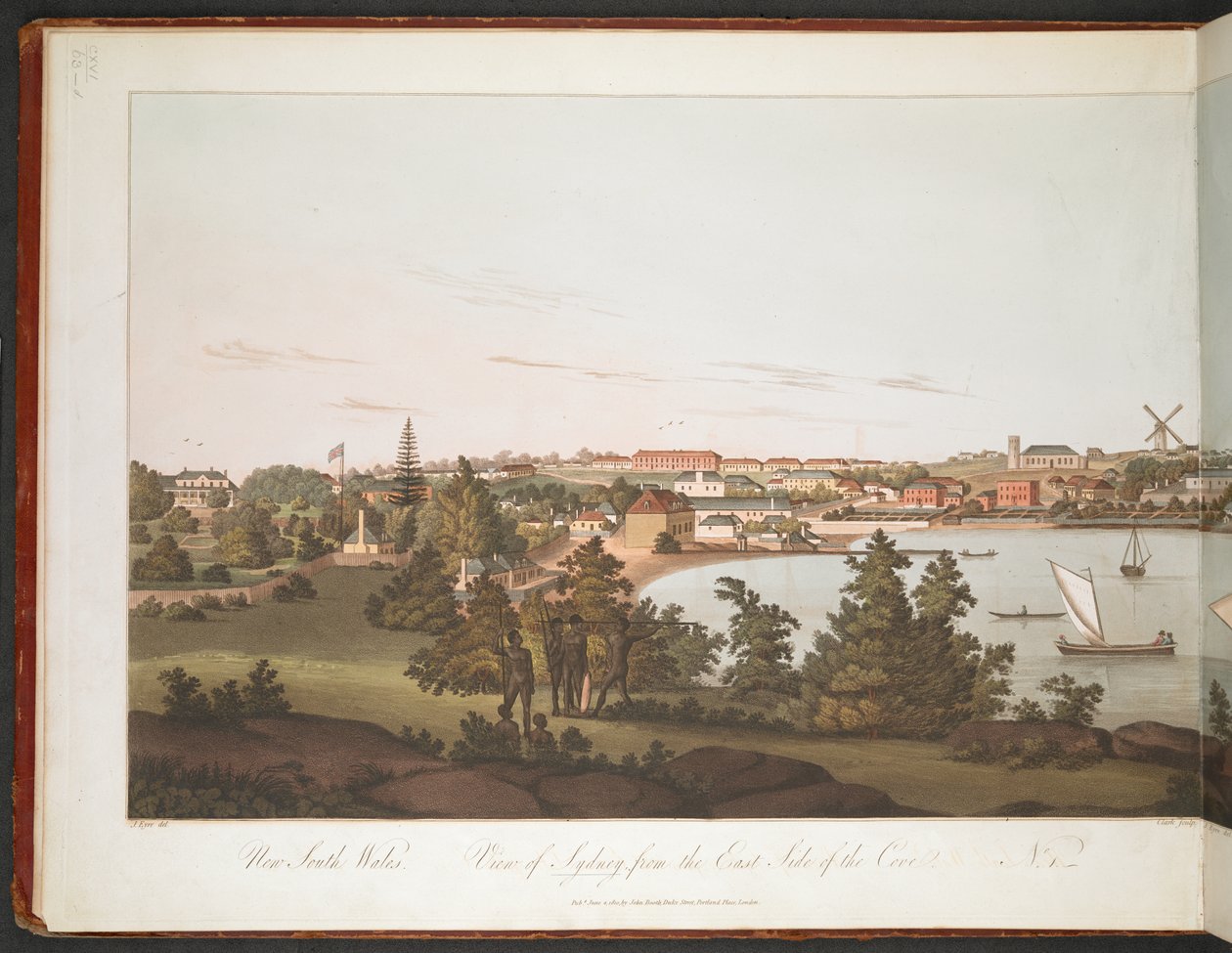 Utsikt over Sydney fra østsiden av viken. av William Alexander