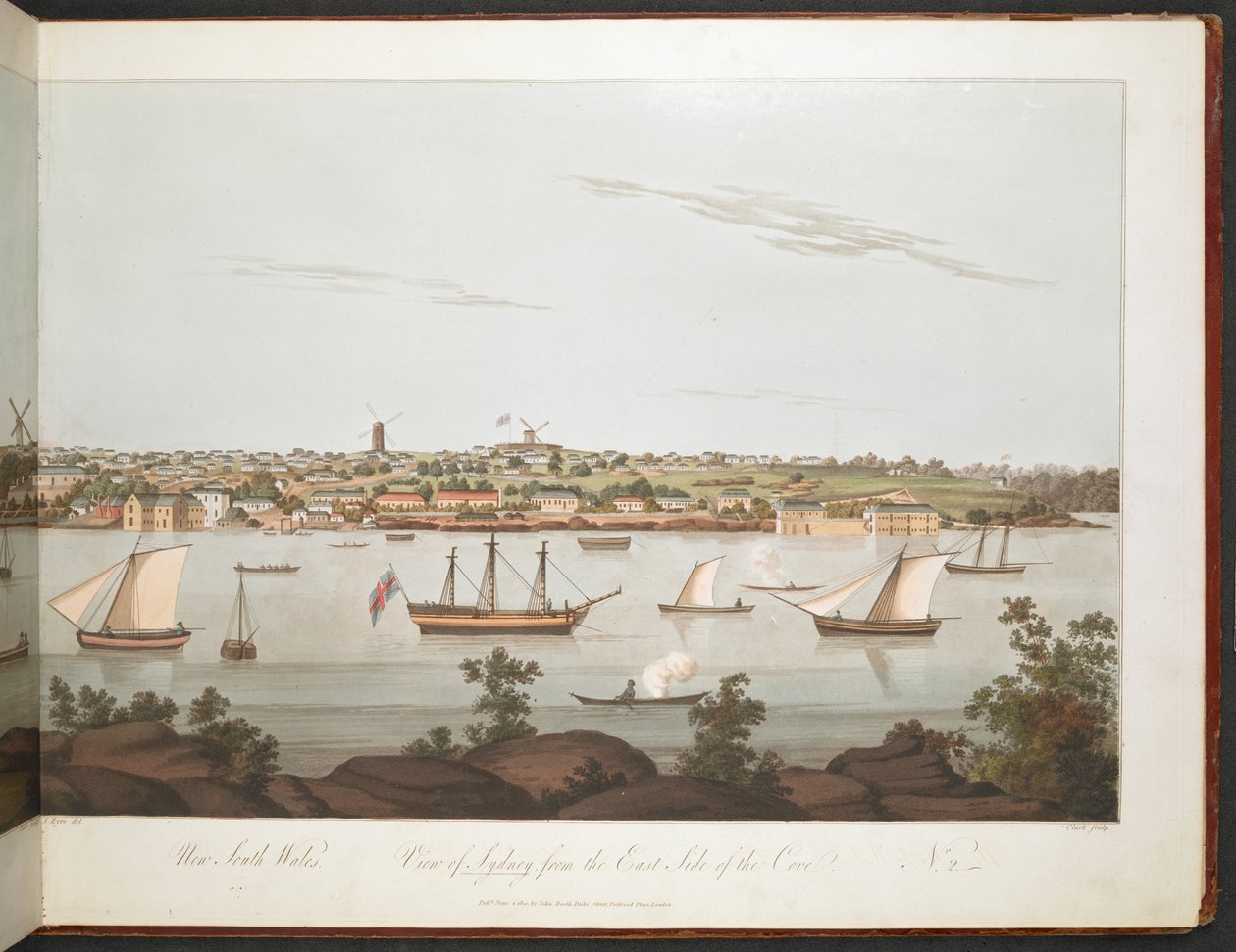 Utsikt over Sydney fra østsiden av viken. av William Alexander
