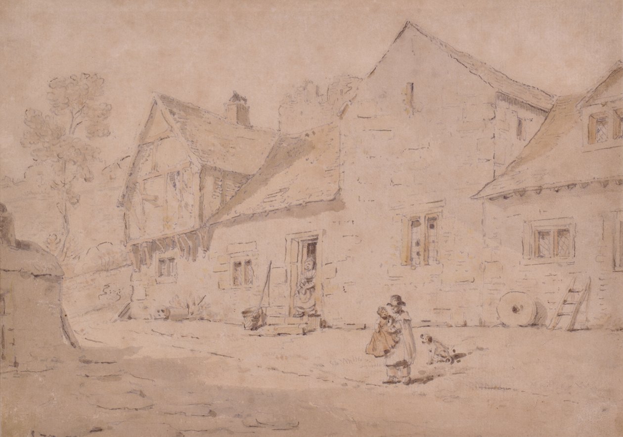 Landsbyscene, Kent av William Alexander