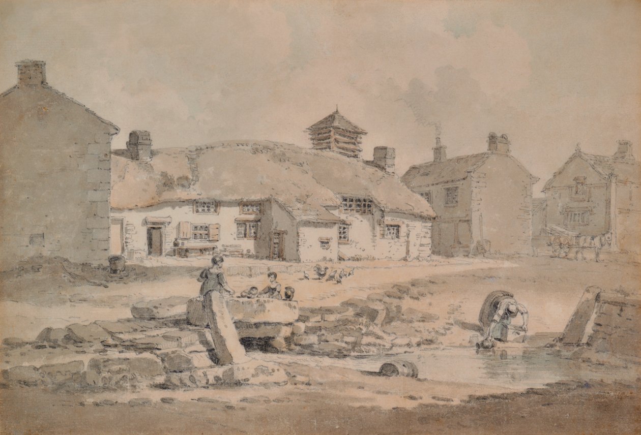 Landsbyscene av William Alexander