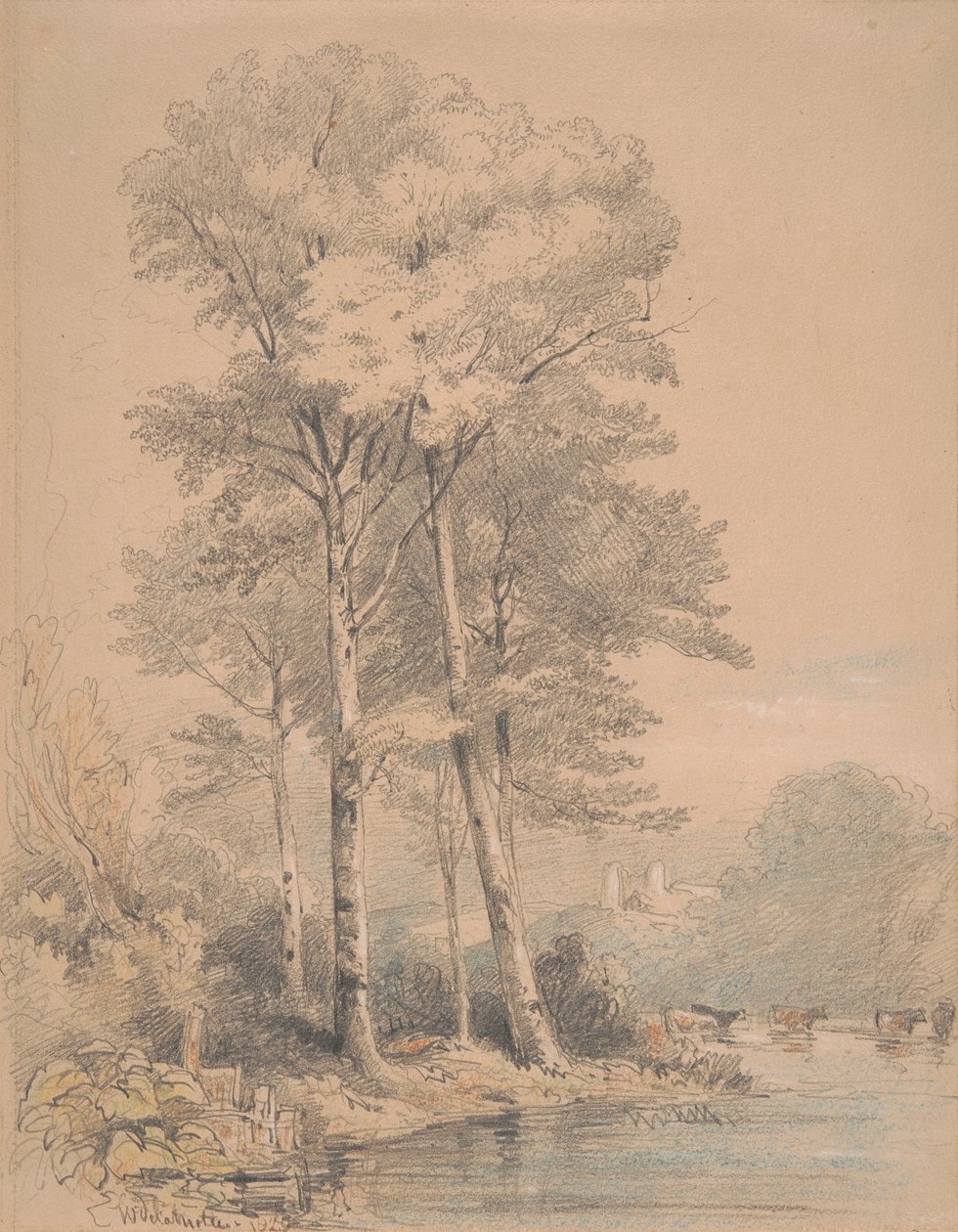 Llandovery Castle, Sør-Wales av William Alfred Delamotte