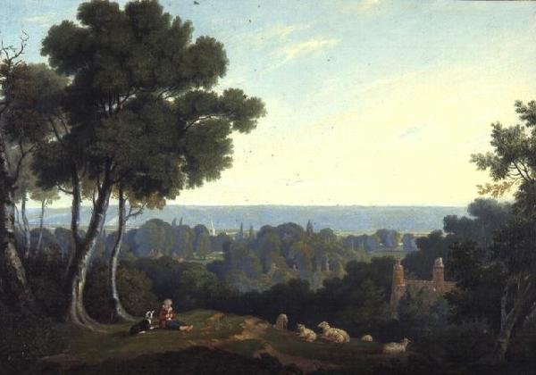 Scene i Vale of Marlow av William Alfred Delamotte