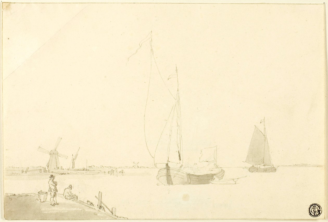 Nederlandsk kystscene av William Anderson