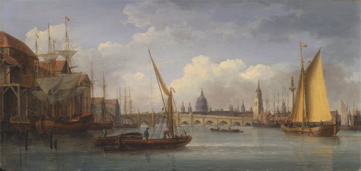 London Bridge, med St. Paul's Cathedral i det fjerne av William Anderson