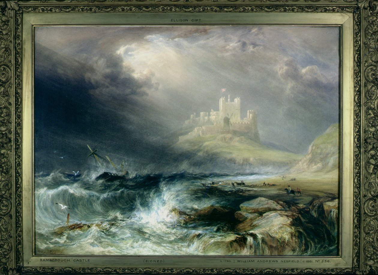 Bamburgh Castle, Northumberland av William Andrews Nesfield