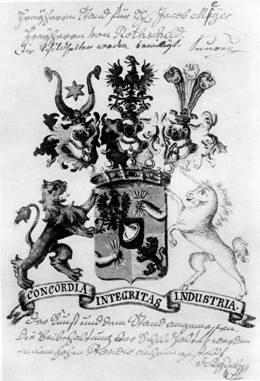 Rothschild-familiens våpenskjold av William Armfield Hobday