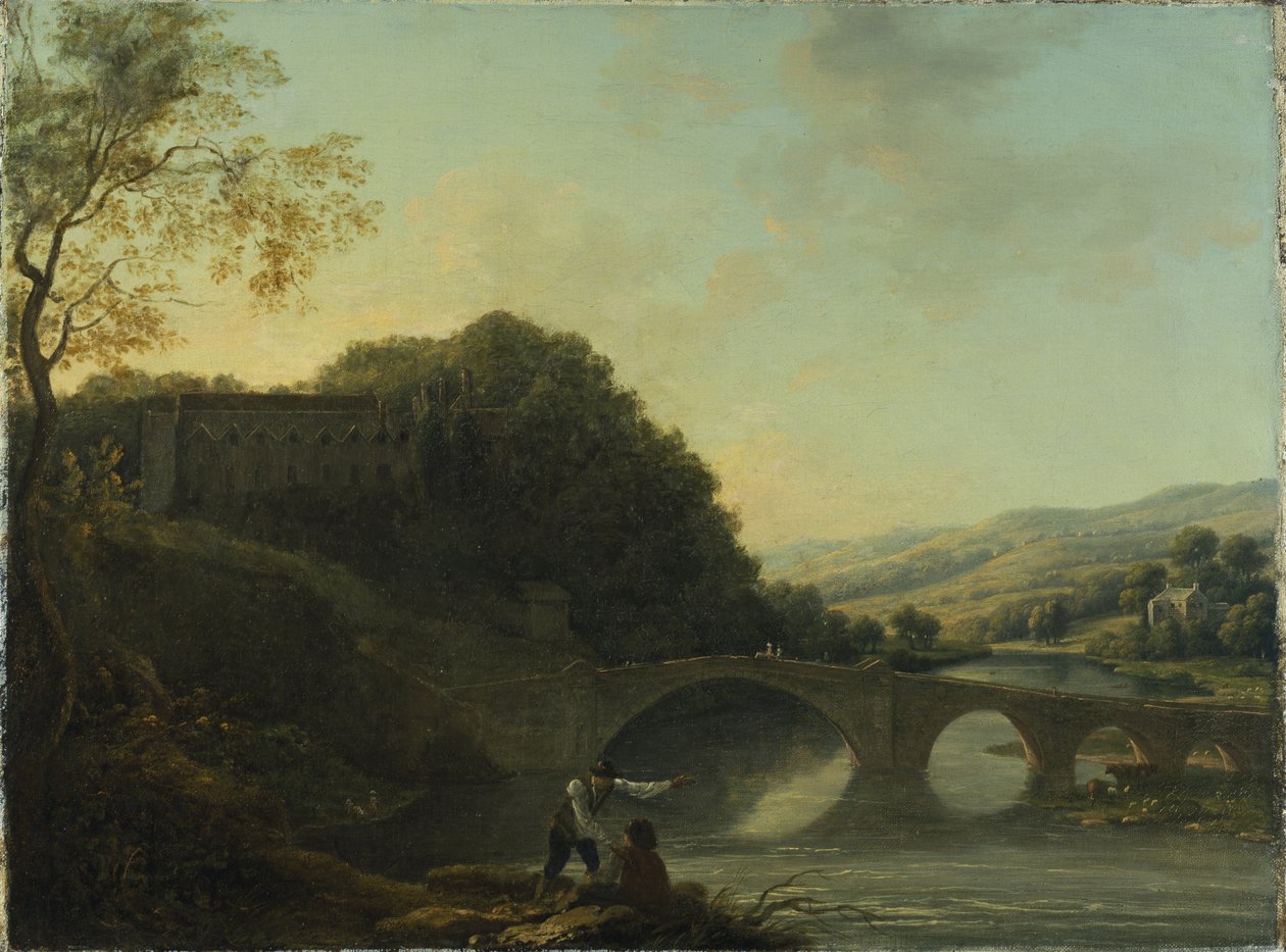 Lismore Castle fra øst (olje på lerret) av William Ashford