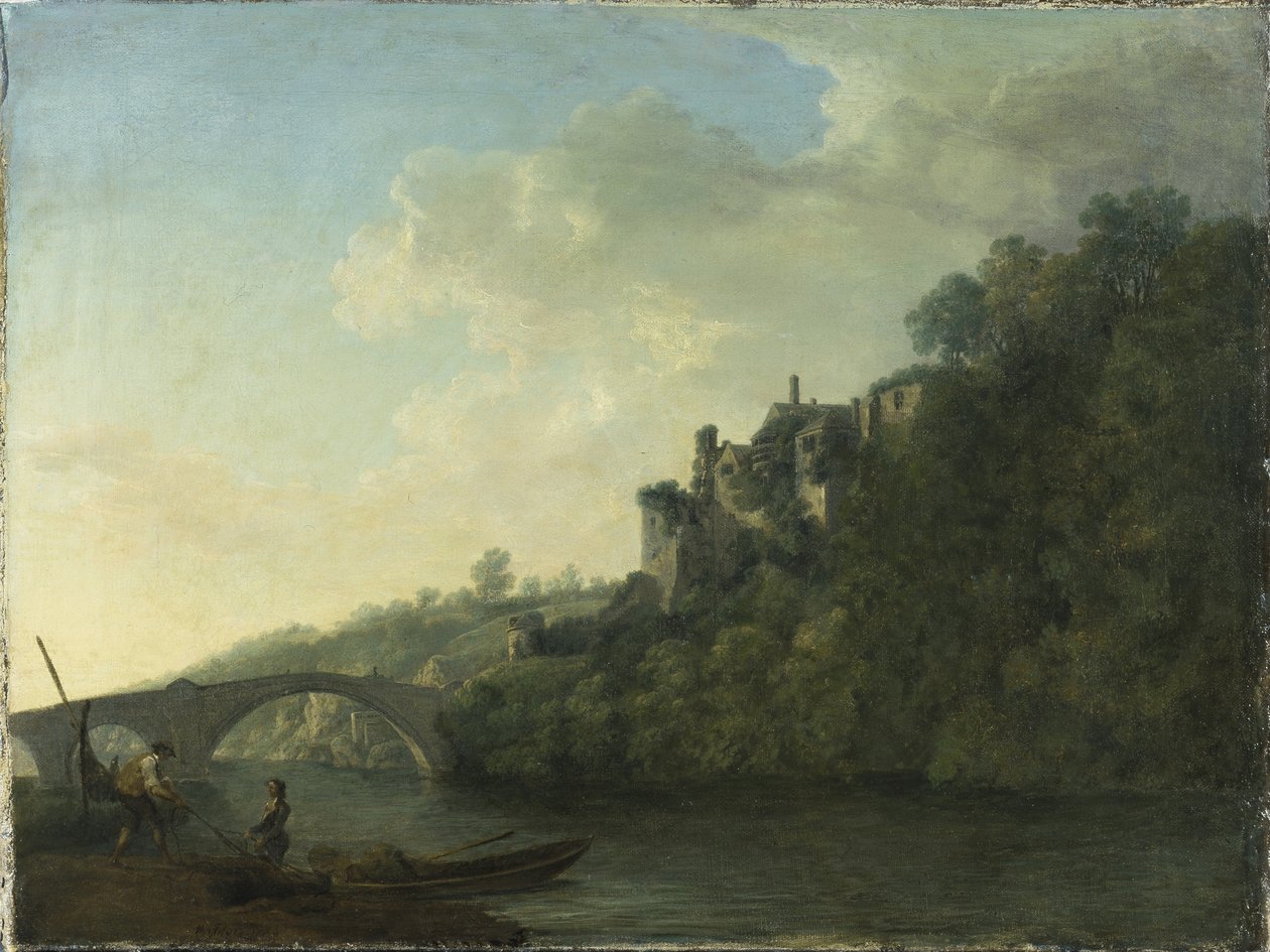 Lismore Castle fra Vesten (olje på lerret) av William Ashford