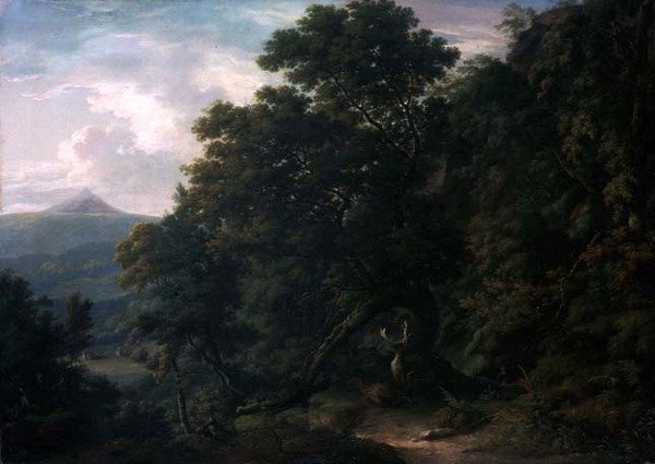 Utsikt over Powerscourt Demesne (olje på lerret) av William Ashford
