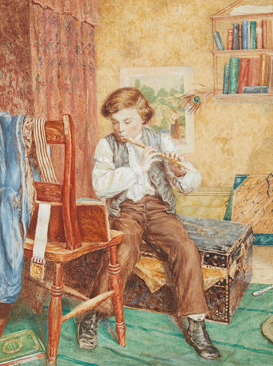 Den unge musikeren (akvarell) av William B. Bunney