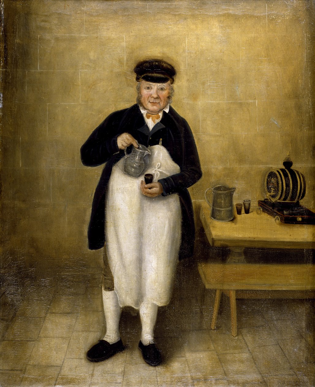 Portrett av Chatsworth-kjelleren, ca. 1835 (olje om bord) av William Baker