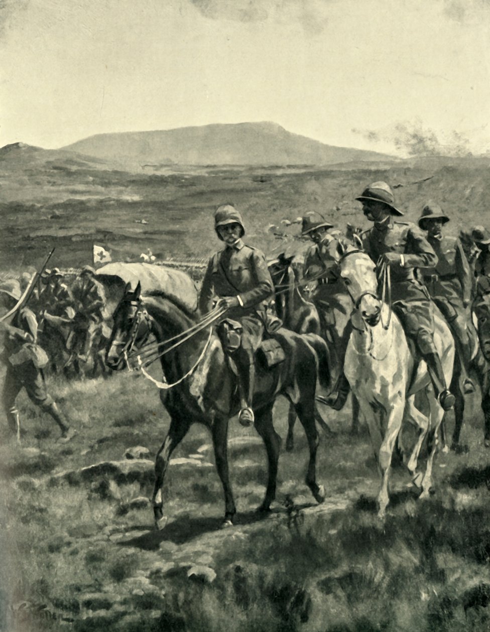 Lord Roberts og Staff on the Veldt Approaching Pretoria, 1901. av William Barnes Wollen