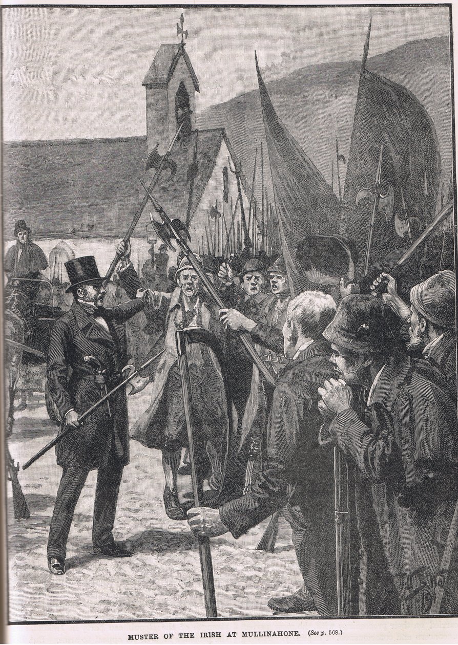 Muster of the Irish at Mullinahone, illustrasjon fra Cassells 