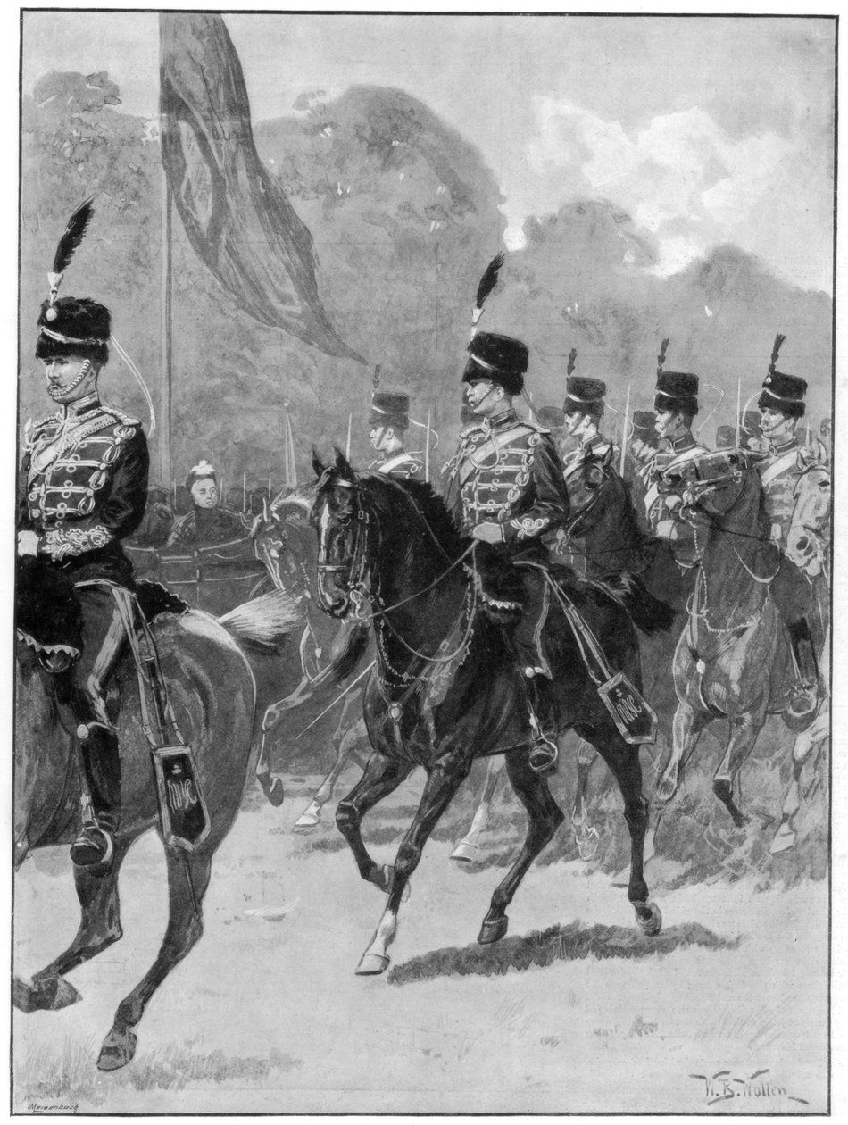 Gjennomgang av 1st Yeomanry Brigade av dronningen i Windsor Park, 1894. av William Barnes Wollen