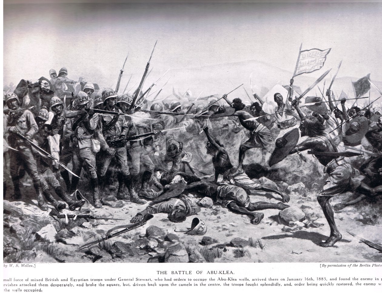 Slaget ved Abu Klea, 17. januar 1885, illustrasjon fra 