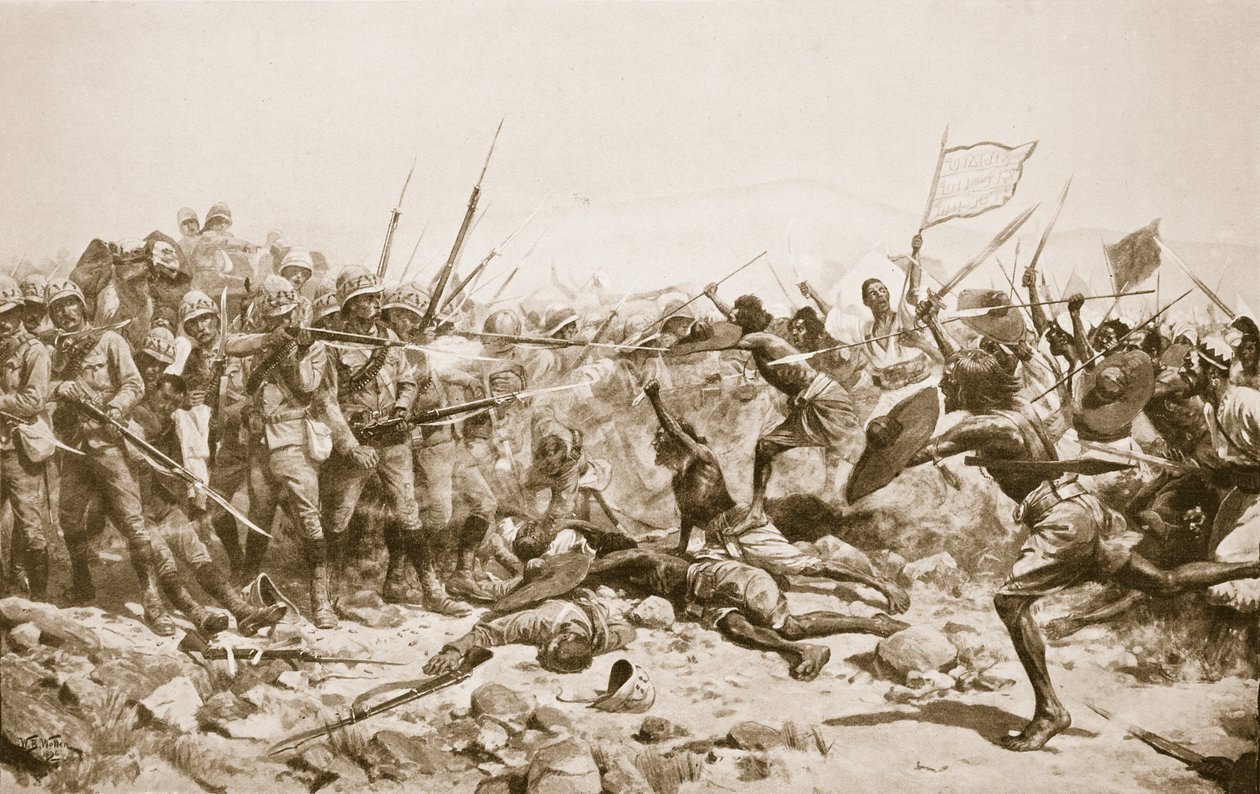 Slaget ved Abu Klea, 17. januar 1885, illustrasjon fra 