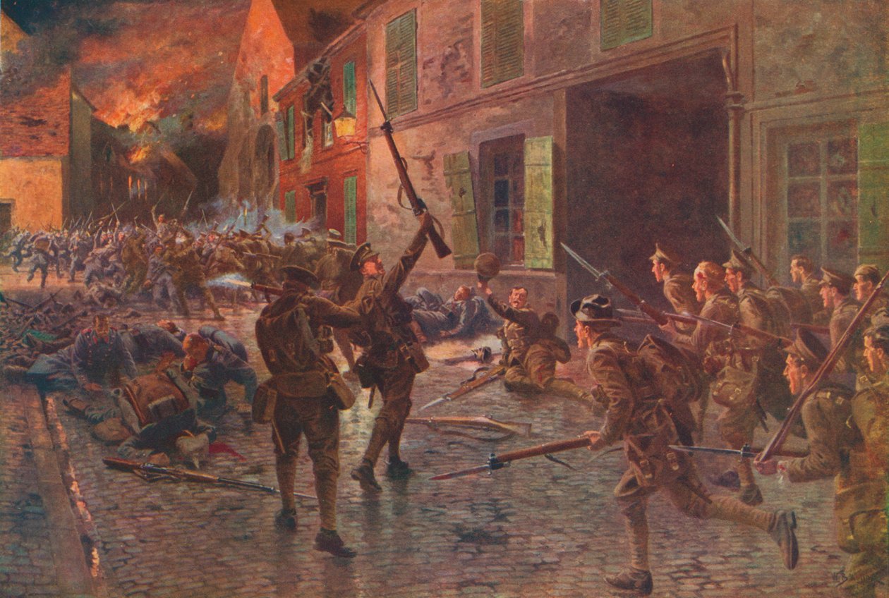 Coldstream-vaktene ved Landrecies, august 1914, 1915 1928 av William Barnes Wollen