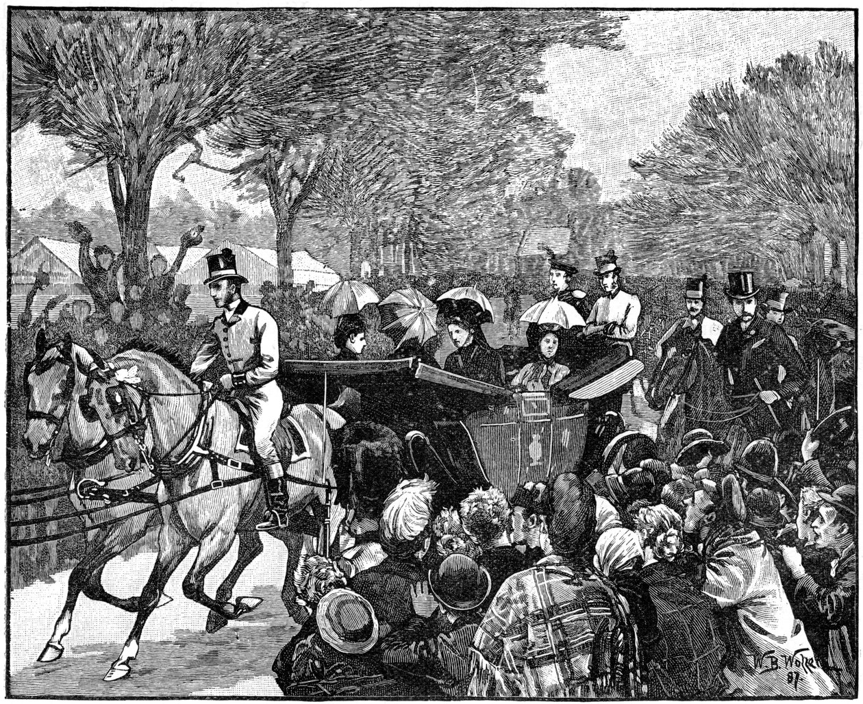 Queens besøk til Victoria Park, London, 1887, 1900. av William Barnes Wollen