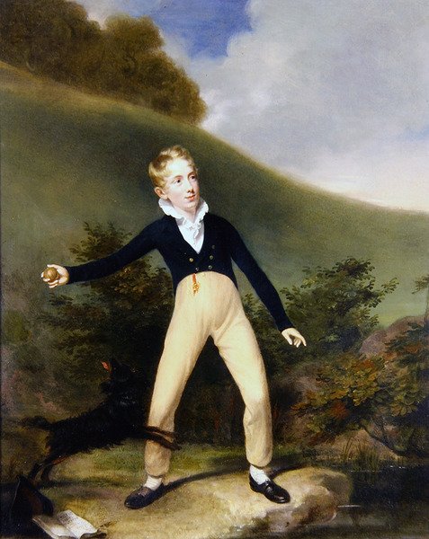Gutt med ball (olje om bord) av William Beechey