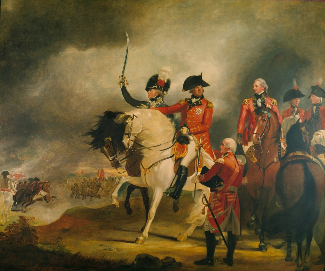 Kong Georg III inspiserer prinsen av Wales