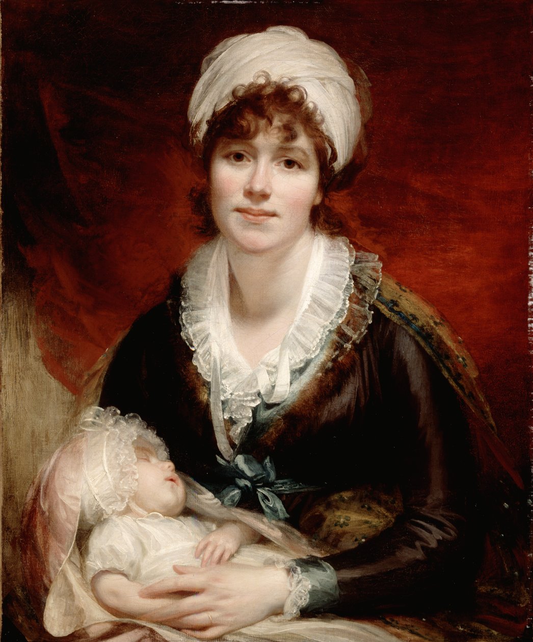 Lady Beechey og hennes baby, ca. 1800 av William Beechey