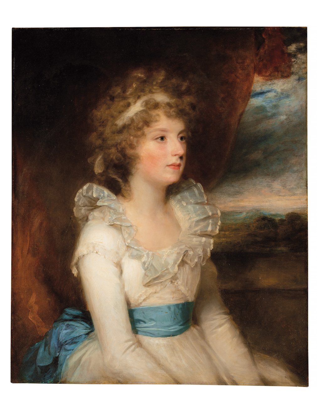 Portrett av Elizabeth Keene (d. 1845) (olje på lerret) av William Beechey