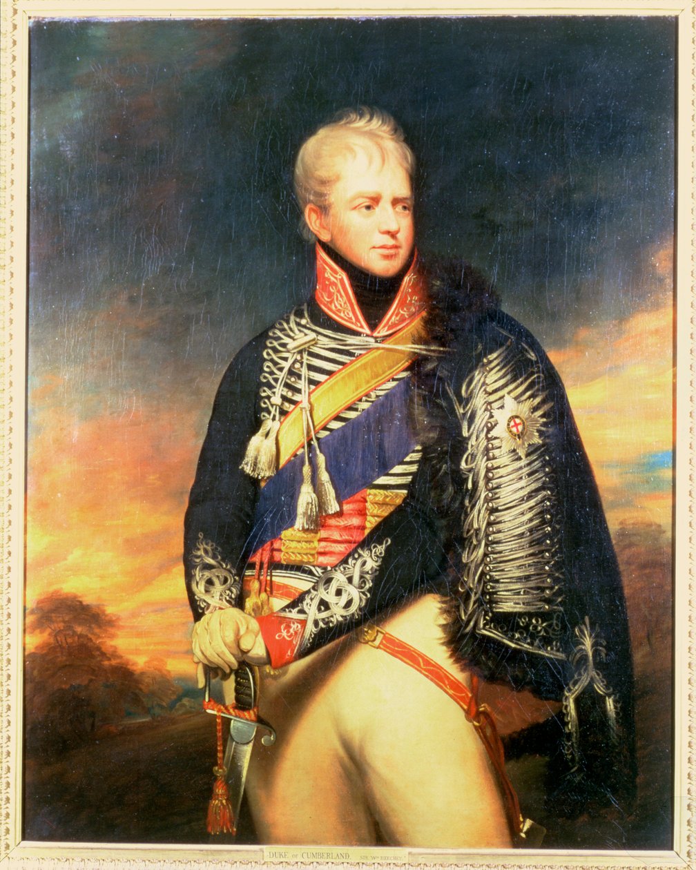 Portrett av Ernest, hertugen av Cumberland og kongen av Hannover (1771-1851) (olje på lerret) av William Beechey