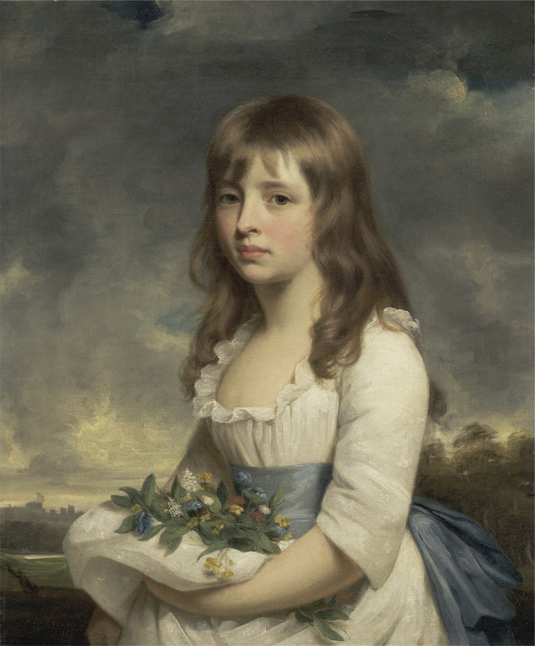 Portrett av en jente, ca. 1790 (olje på lerret) av William Beechey