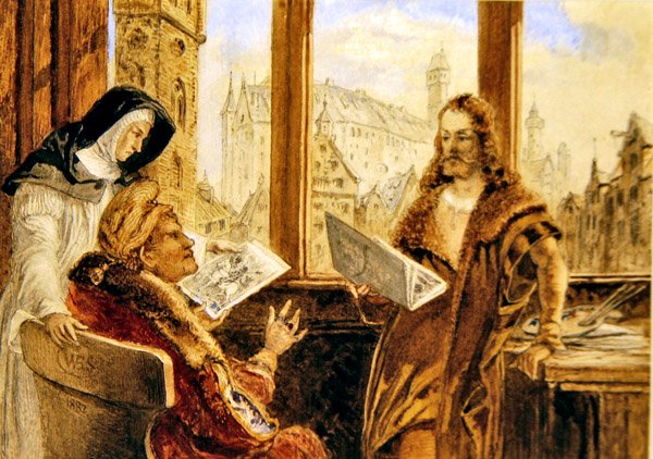 Albrecht Durer i Nürnberg (akvarell på papir) av William Bell Scott